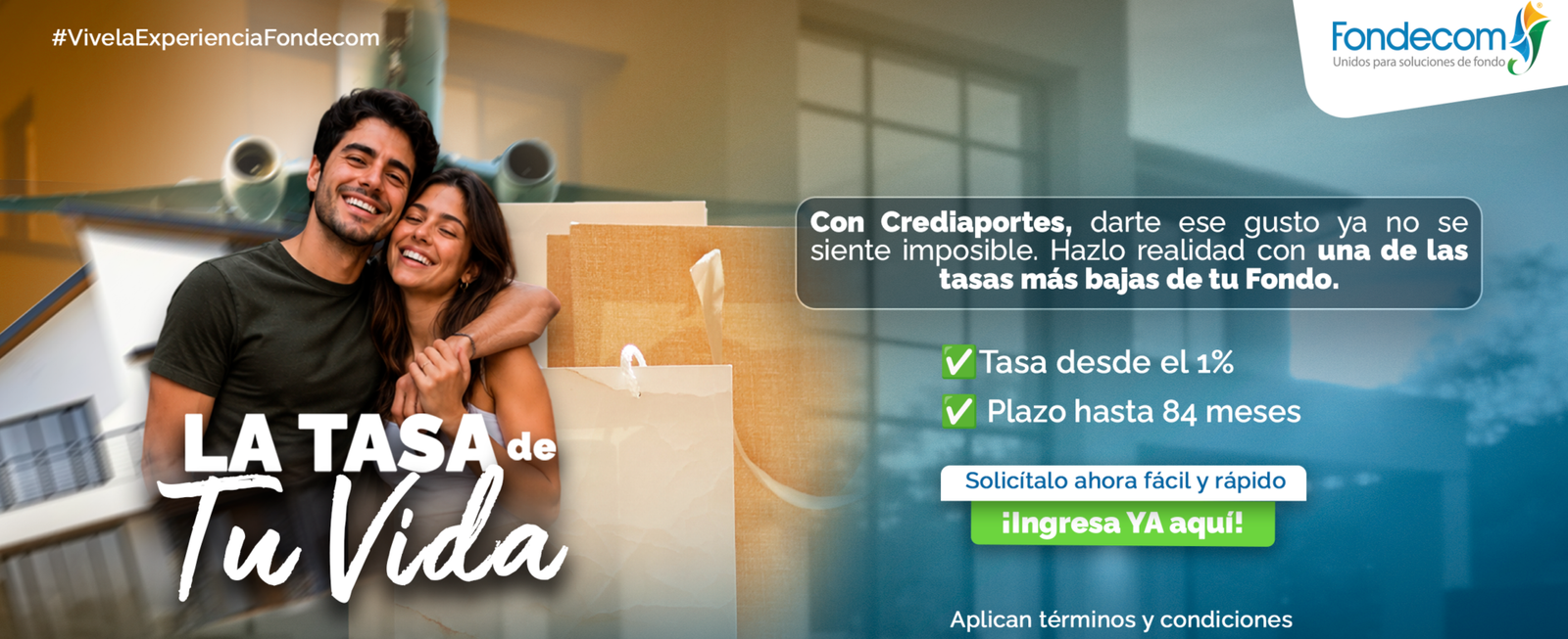 Crediaportes: tasa desde el 1% y plazo hasta 84 meses